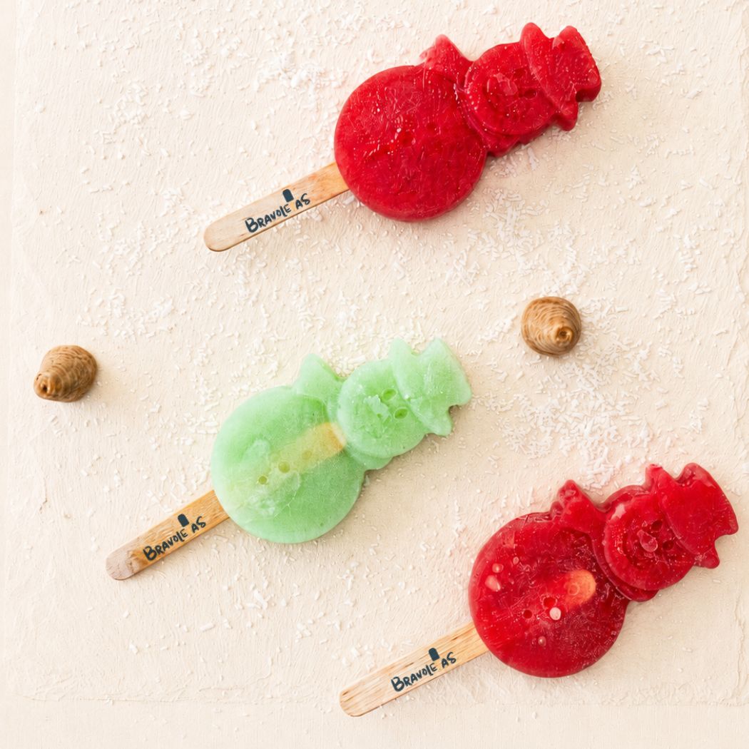 Paleta artesanal de muñeco de nieve